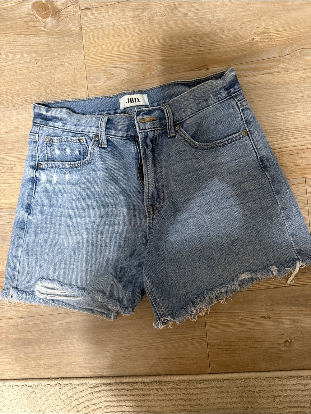 A Classy Chic Boutique Light Wash Denim Cutoff Shorts